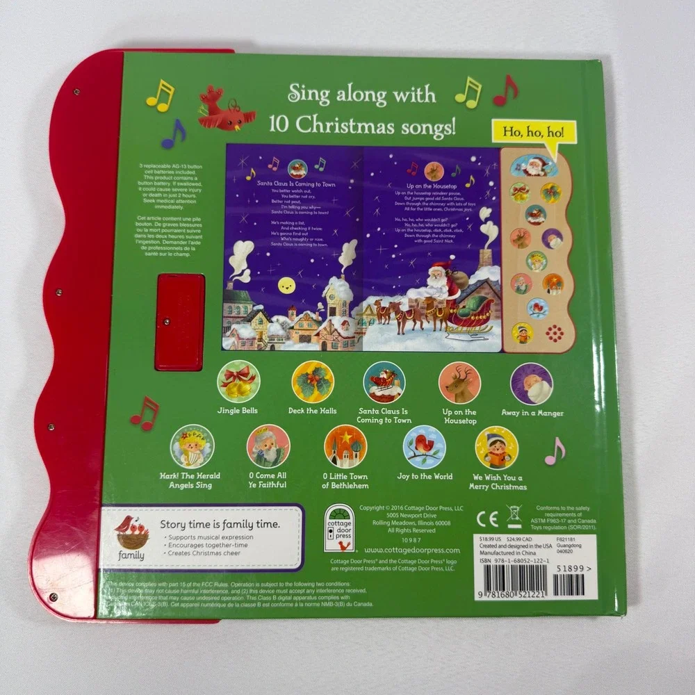 Cottage Door Press Christmas Songs Early Bird Song Books 10‎ Button Sound WORKS